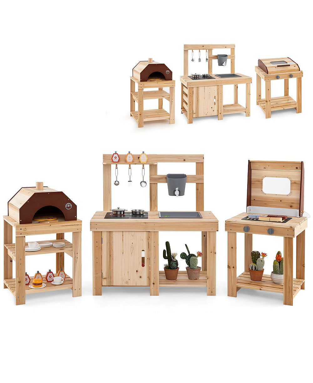 Набор для игры на игрушечной кухне SUGIFT 3-Piece Outdoor Kitchen с грилем и печью для пиццы