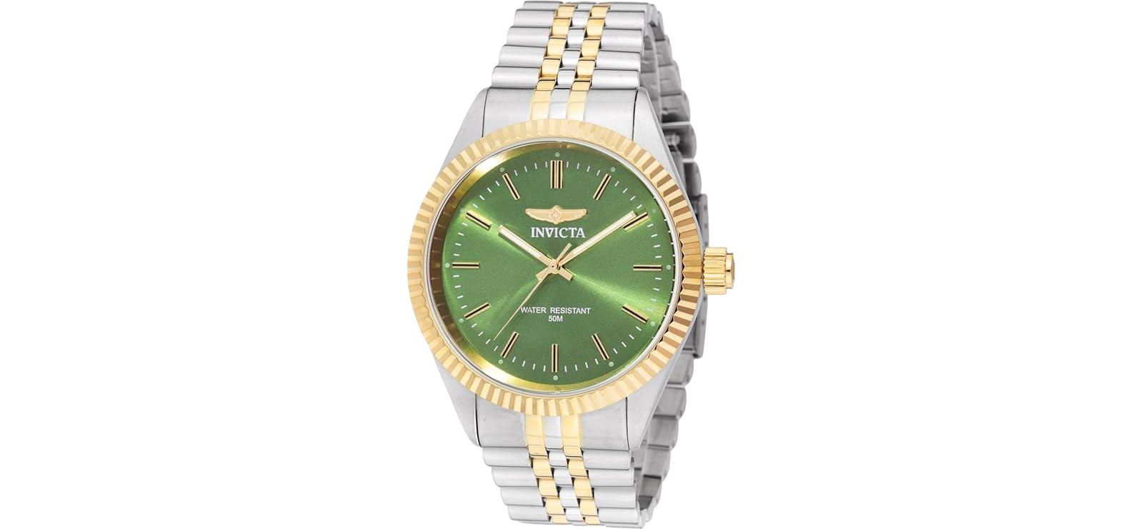 Invicta Men's 49315 Specialty Quartz 3 Hand Green Dial Watch