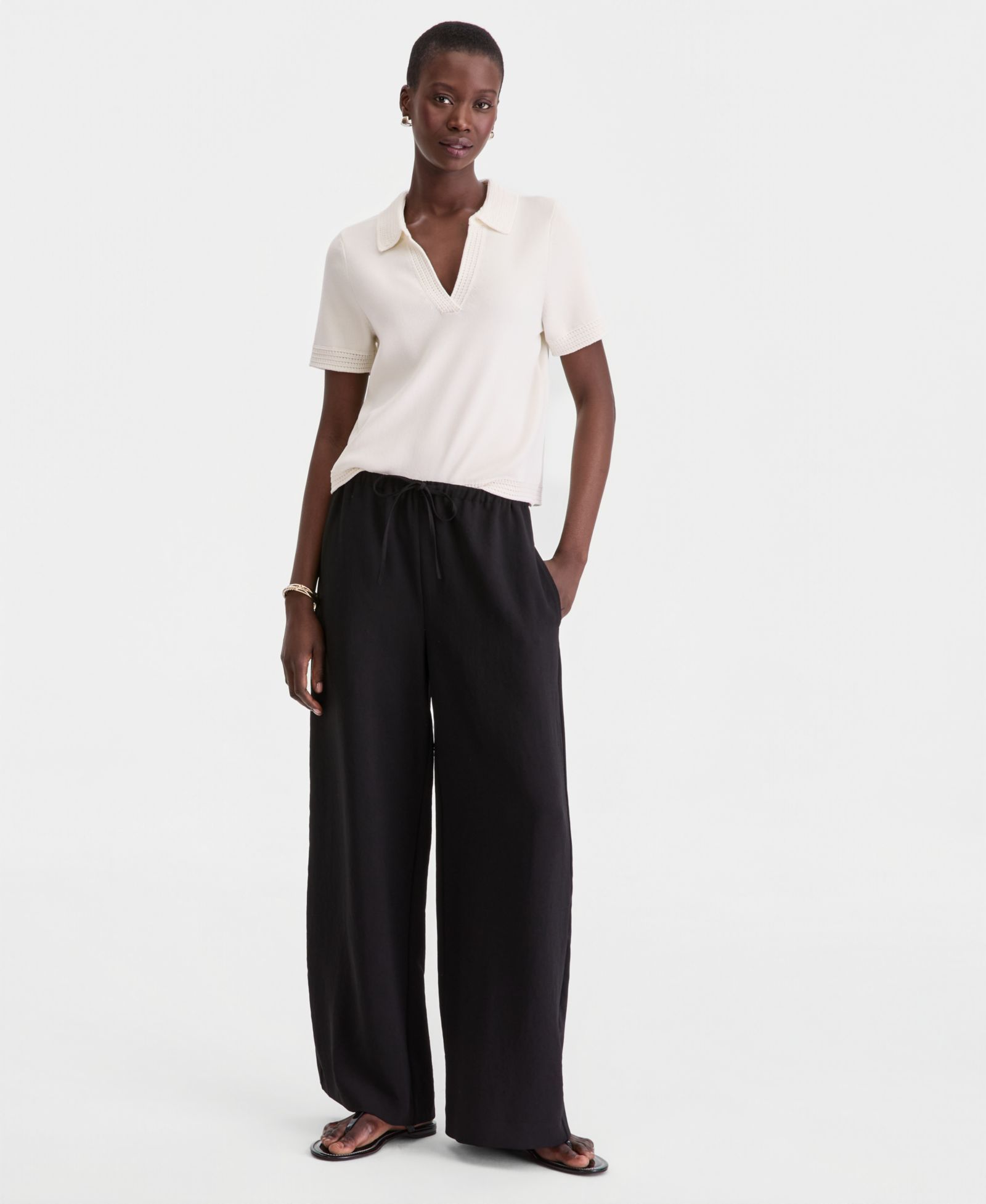 On 34th Women's High-Rise Pull On Crepe Wide-Leg Pants, Macy's Exclusive