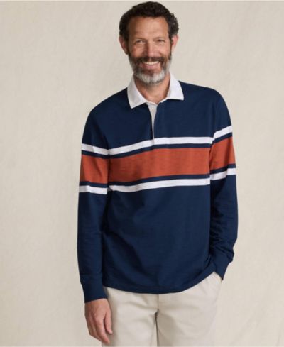 Lands' End Поло из легкого трикотажа с длинным рукавом для мужчин