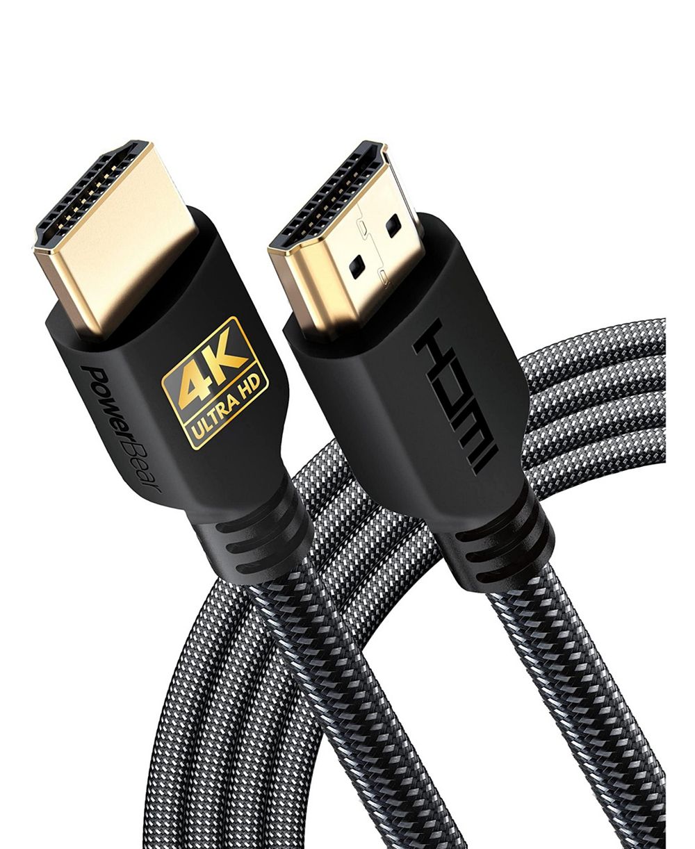 Powerbear 4K High-Speed Braided HDMI Cable, 25 ft., 2-Pack