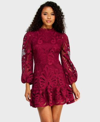 Детское кружевное платье Alex & Sophia Embroidered Lace с длинным рукавом