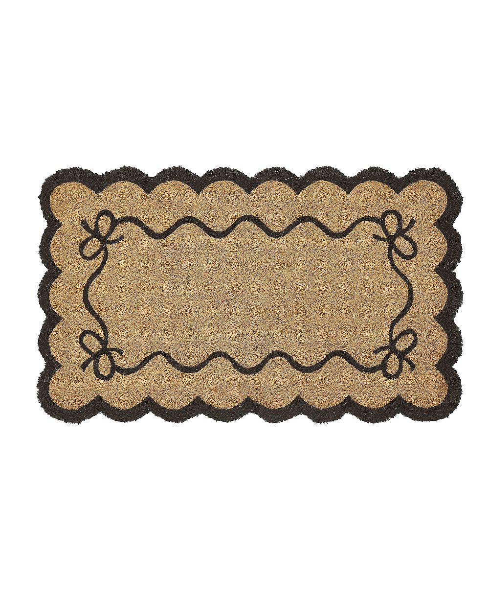 Уличный коврик VCNY Home Bow Scalloped Edge из кокосового волокна 18" x 30"