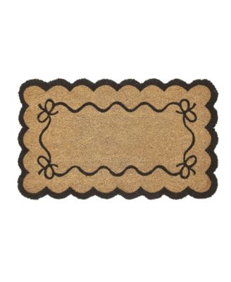 Уличный коврик VCNY Home Bow Scalloped Edge из кокосового волокна 18" x 30"