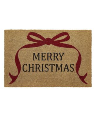 Уличный коврик из кокосового волокна VCNY Home Merry Christmas Bow, 18" x 30"