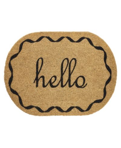 VCNY Home коврик для ног Hello Oval 18" x 30"