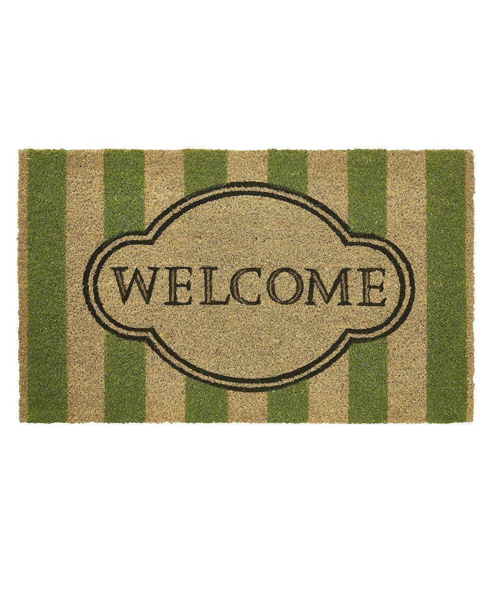 VCNY Home коврик для ног Welcome Stripe Coir Outdoor, 18" x 30"