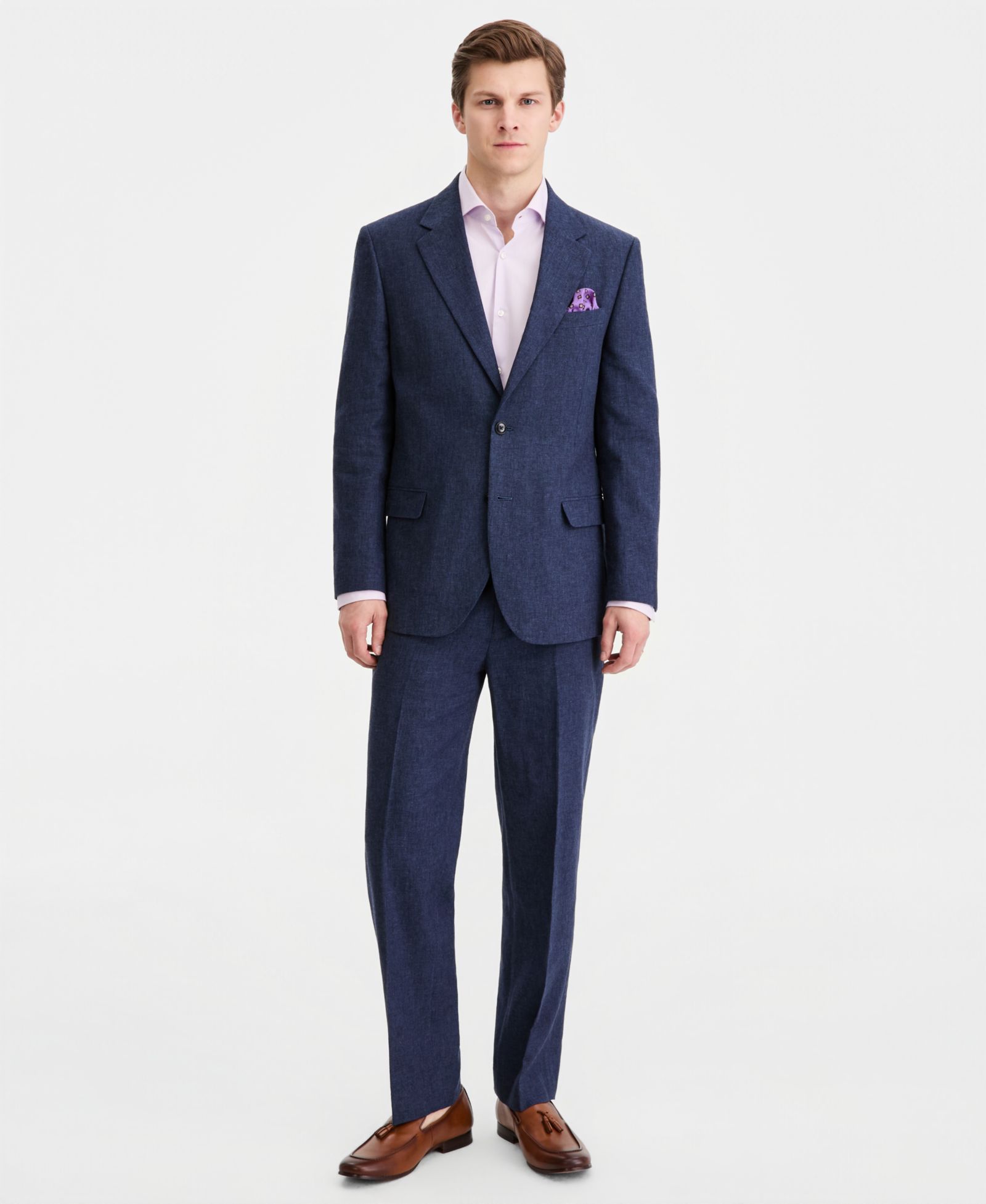 Nautica Men's Modern-Fit Cotton & Linen 2-Piece Suit