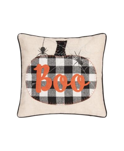 Декоративная подушка C&F Home Halloween Boo с вышивкой, 18" x 18"