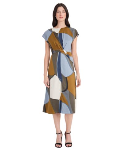 Maggy London Women's A-Line Printed Midi Dress