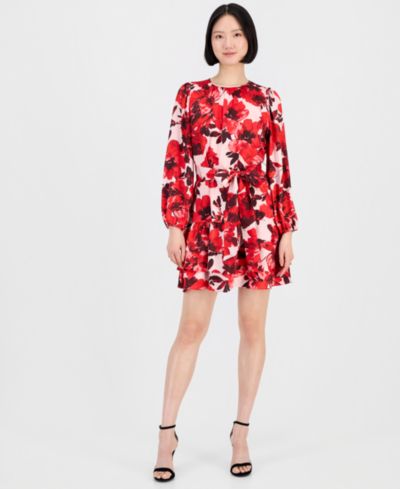Anne Klein Women's Belted Tiered Dress