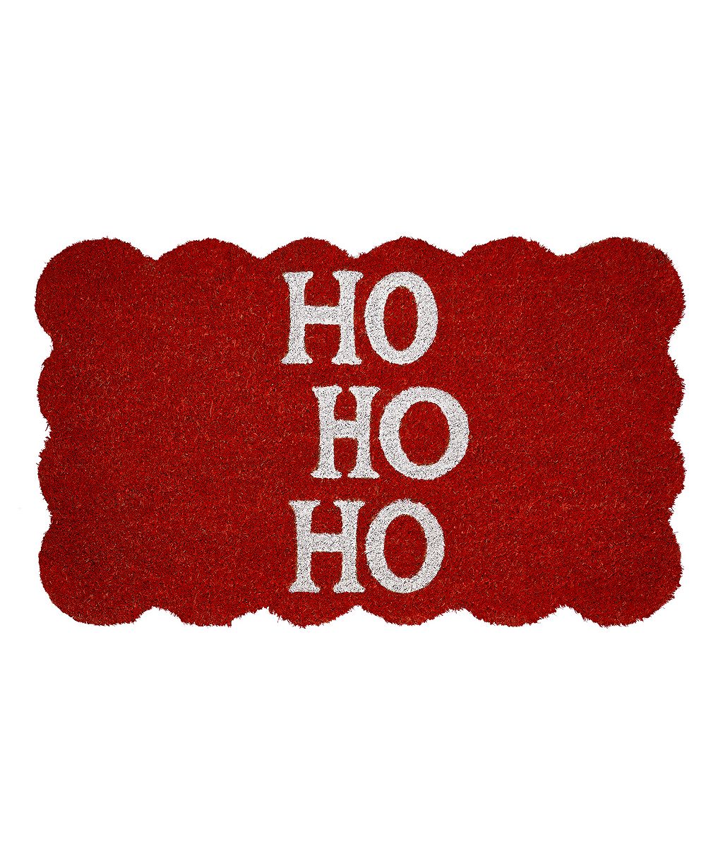 Hallmark праздменный входной коврик Ho Ho Ho из койры, 18" x 30"