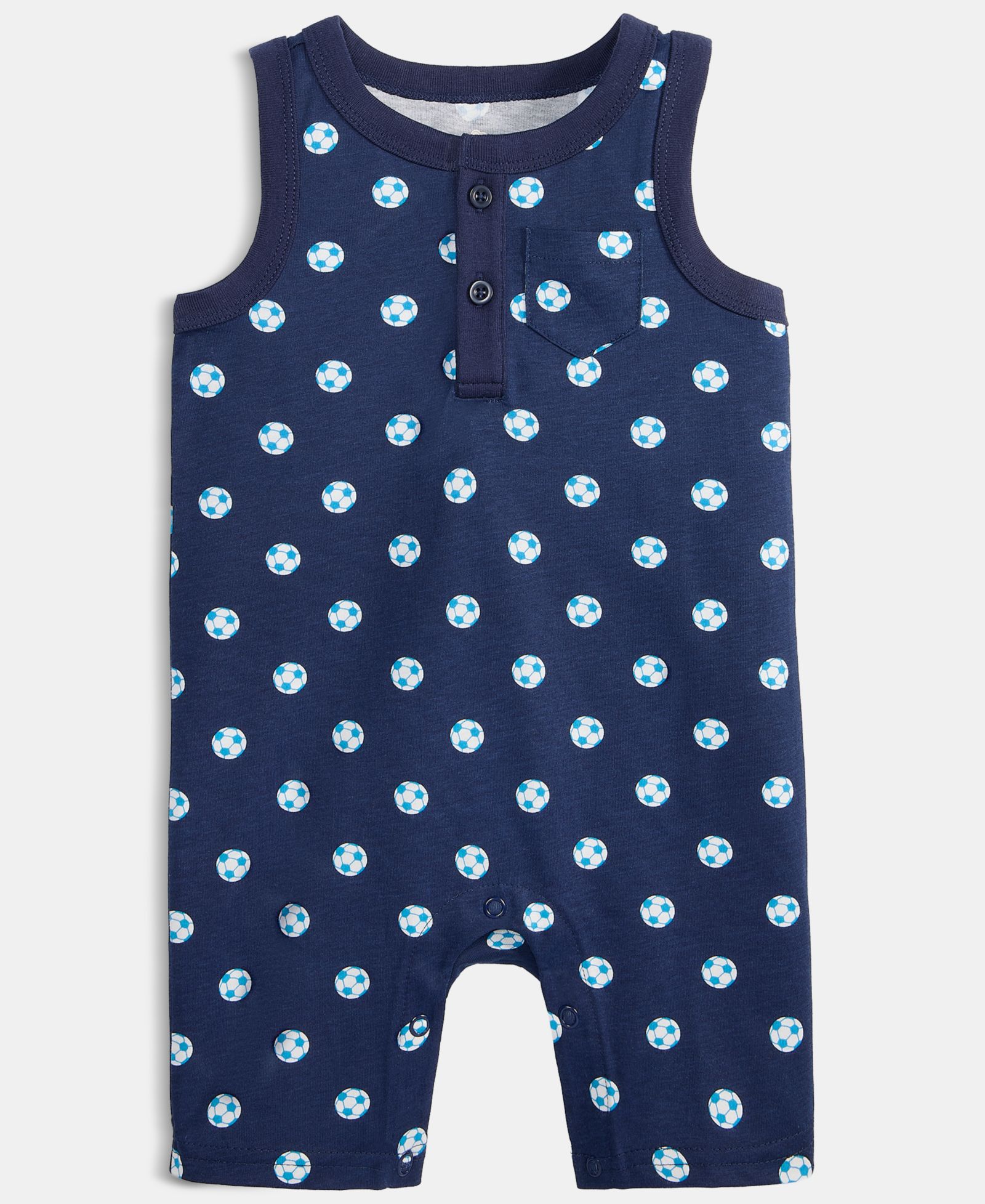 Детский хлопковый комбинезон First Impressions Baby Boys' Soccer-Print Sunsuit