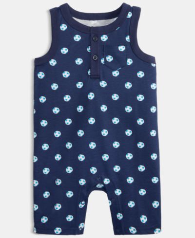 Детский хлопковый комбинезон First Impressions Baby Boys' Soccer-Print Sunsuit