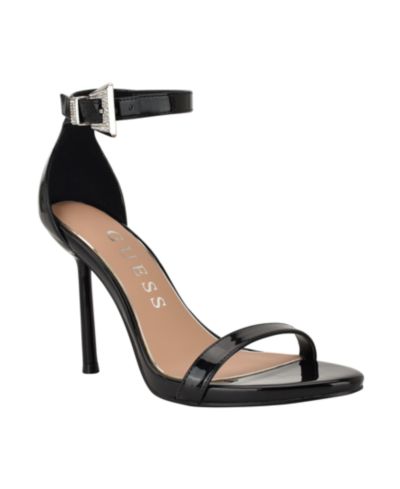 GUESS Women's Insraa Rhinestone Buckle Stiletto Dress Sandals