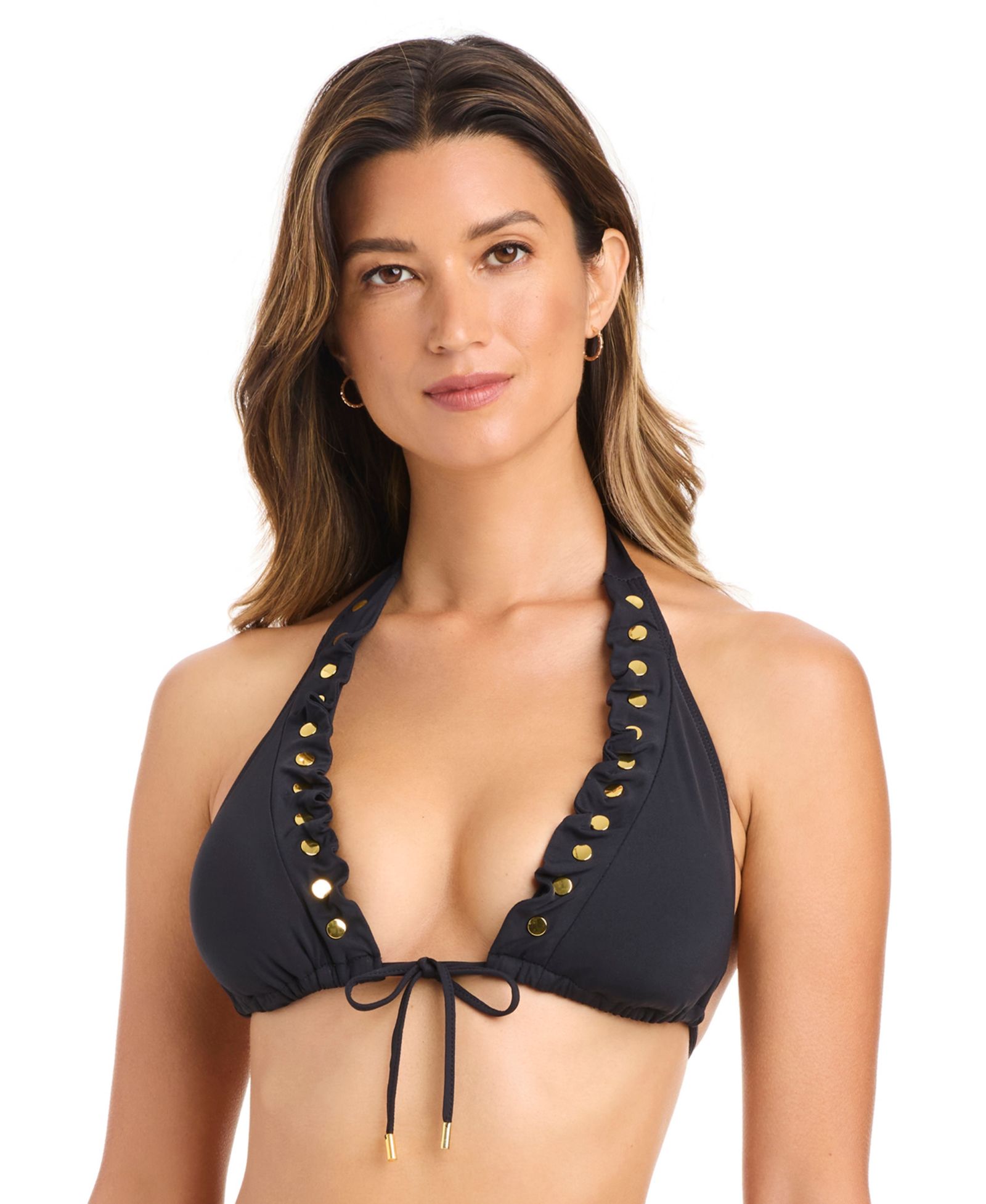 Bleu by Rod Beattie Women's V-Neck Bikini Halter Top