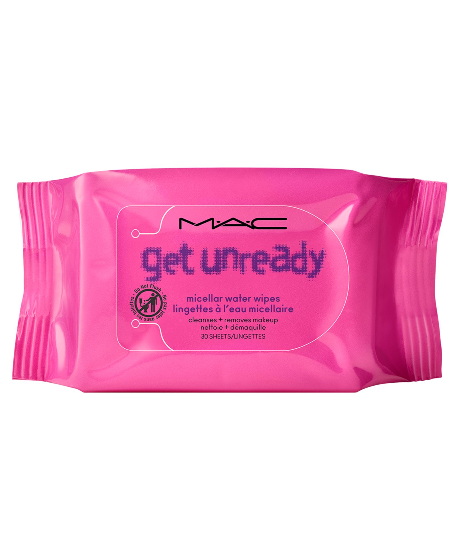 MAC Gently Off Cleansing Wipes, 30-Pack