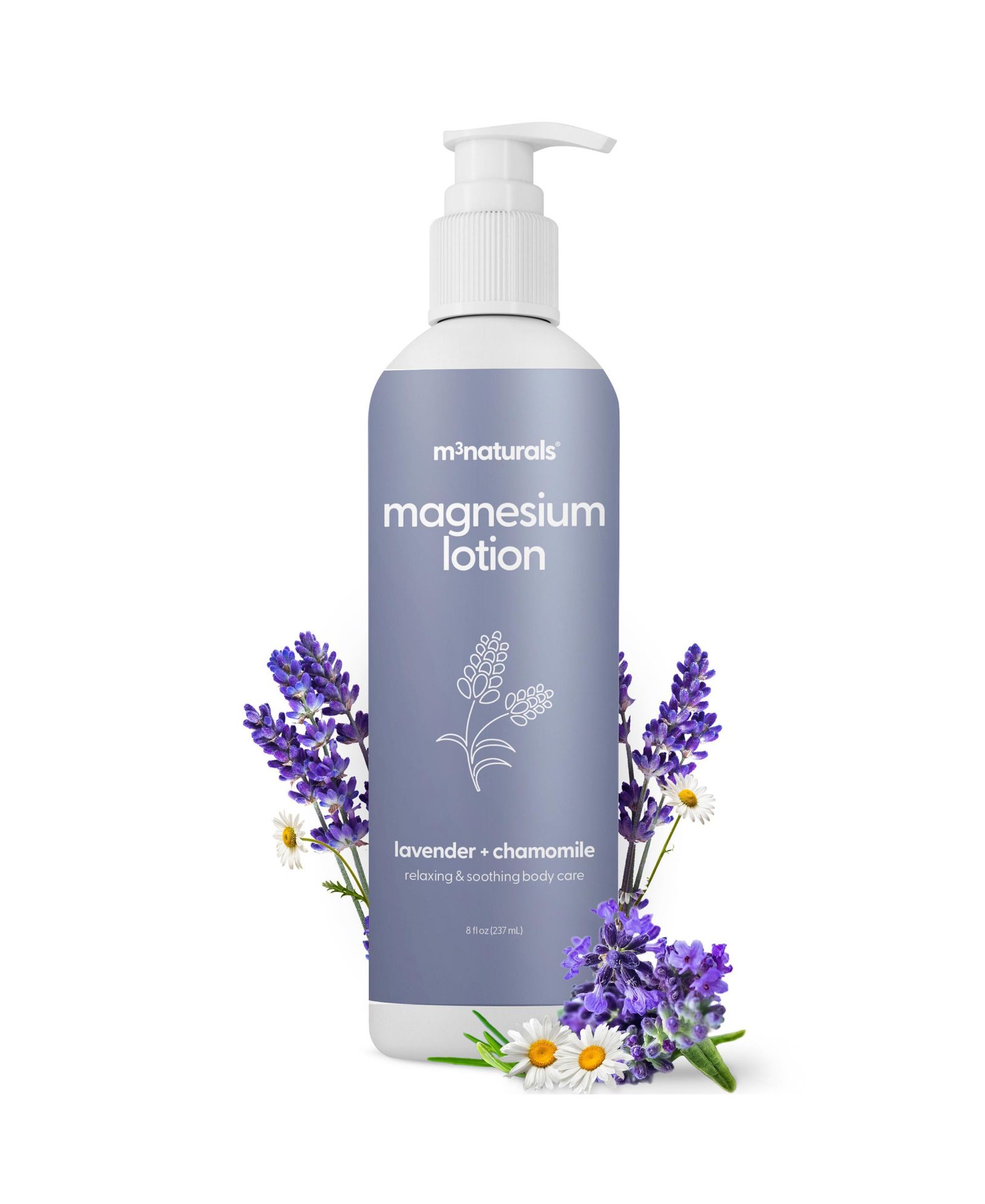 Lavender & Chamomile лосьон с магнием для сна, успокаивающий ночной крем для ног, судорог и суставов, M3, 8 fl oz