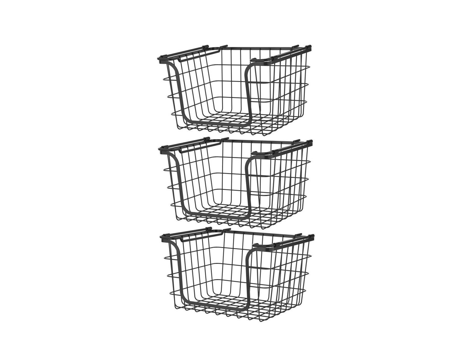 Набор металлических корзин для хранения Oceanstar Black, Set of 3