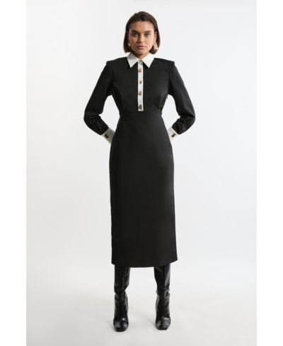 Женское платье-рубашка Karen Millen Techno Cotton