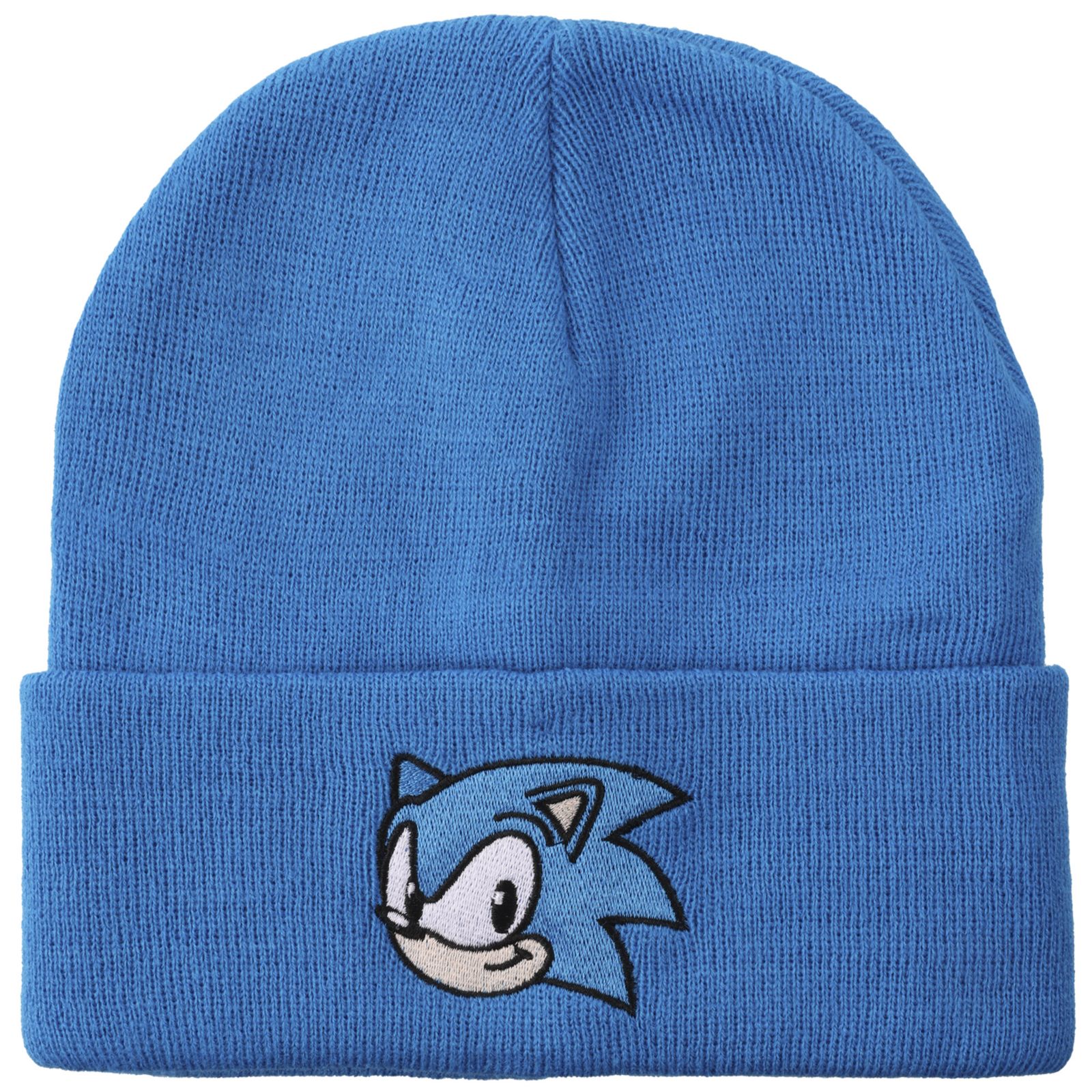Sonic The Hedgehog Men's Chucky Text Embroidery Acrylic Knit Standard Cuff Beanie
