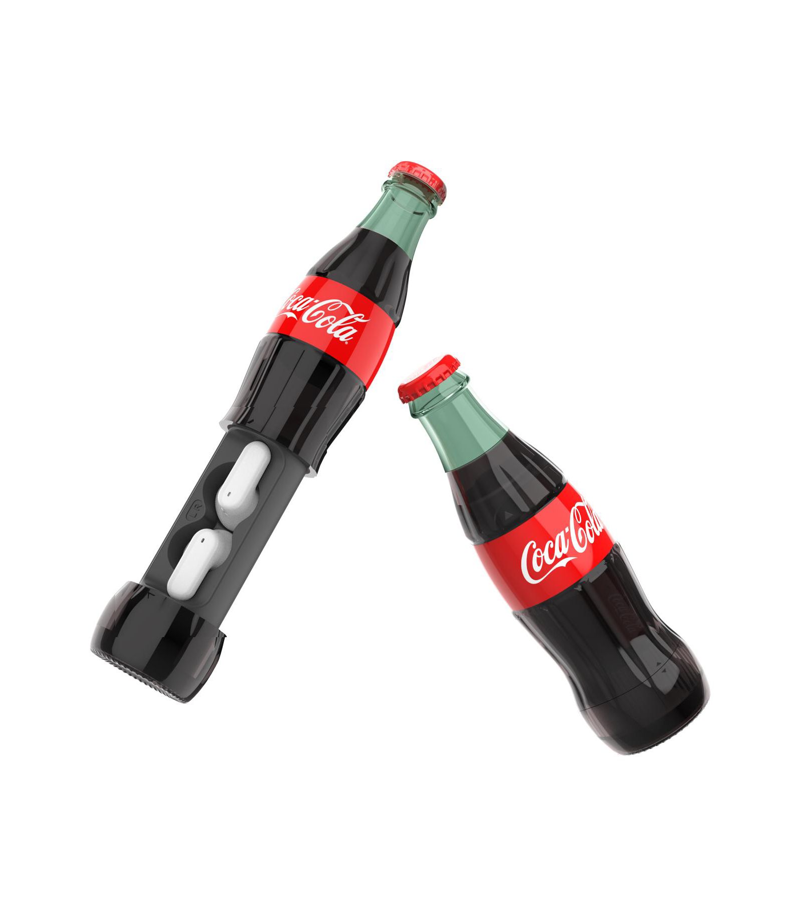 Coca-Cola Wireless Earbuds 2.0 with Bottle-Shaped Charging Case