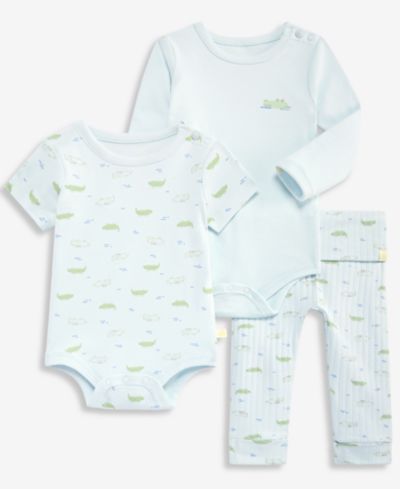Комплект из 3-х предметов First Impressions Everyday Baby Essentials: боди и брюки для мальчиков с принтом Gator, Macy's Exclusive