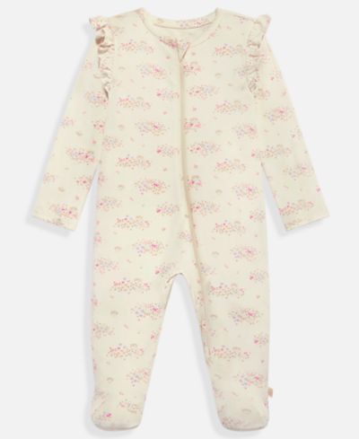 Комбинезон First Impressions Everyday Baby Girls' Ruffled 2-Way Zip Footed Coveralls