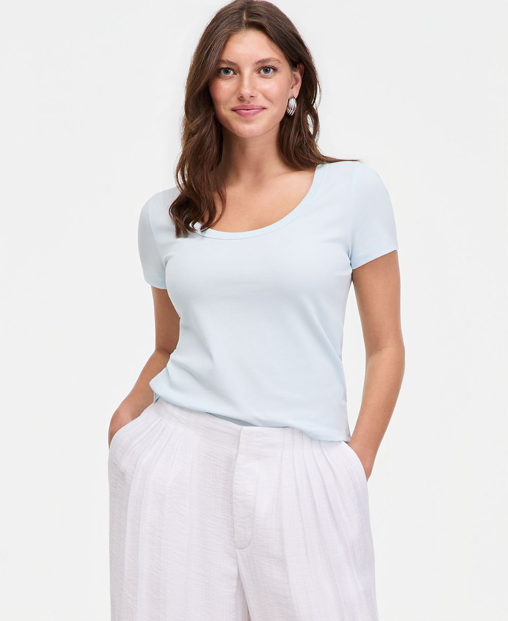 On 34th Women's Scoop-Neck Layering T-Shirt, Macy's Exclusive