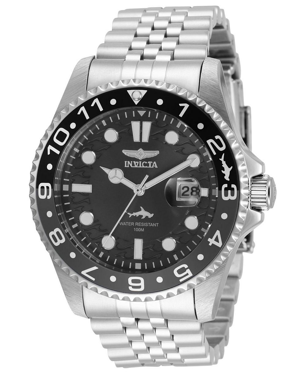 Invicta Men's 35129 Pro Diver Quartz 3 Hand Black Dial Watch