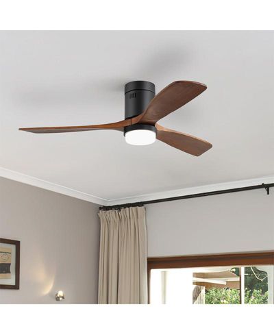 Потолочный светильник Sofucor 52-inch Modern Black Wood Blades с пультом управления