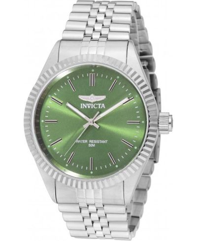 Invicta Men's 49313 Specialty Quartz 3 Hand Green Dial Watch