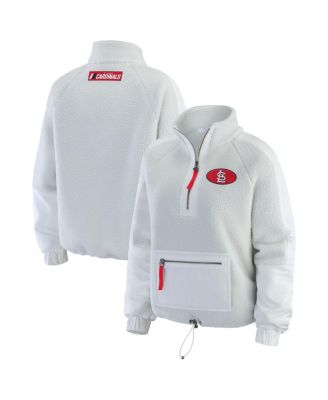 WEAR by Erin Andrews Women's Gray St. Louis Cardinals Polar Fleece Quarter-Zip Jacket