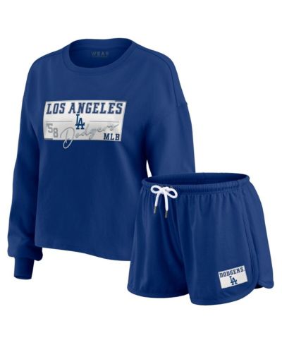Комплект WEAR by Erin Andrews: футболка с длинным рукавом и шорты для женщин, Los Angeles Dodgers