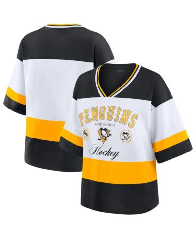 Женская футболка WEAR by Erin Andrews Pittsburgh Penguins (черно-белая)