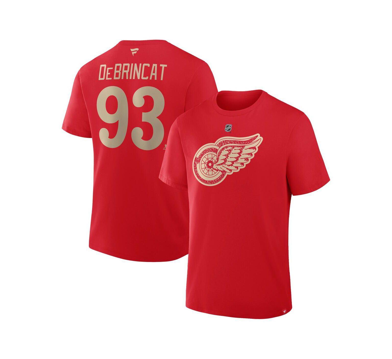 Мужская футболка Fanatics Alex DE Brincat Red Detroit Red Wings Centennial