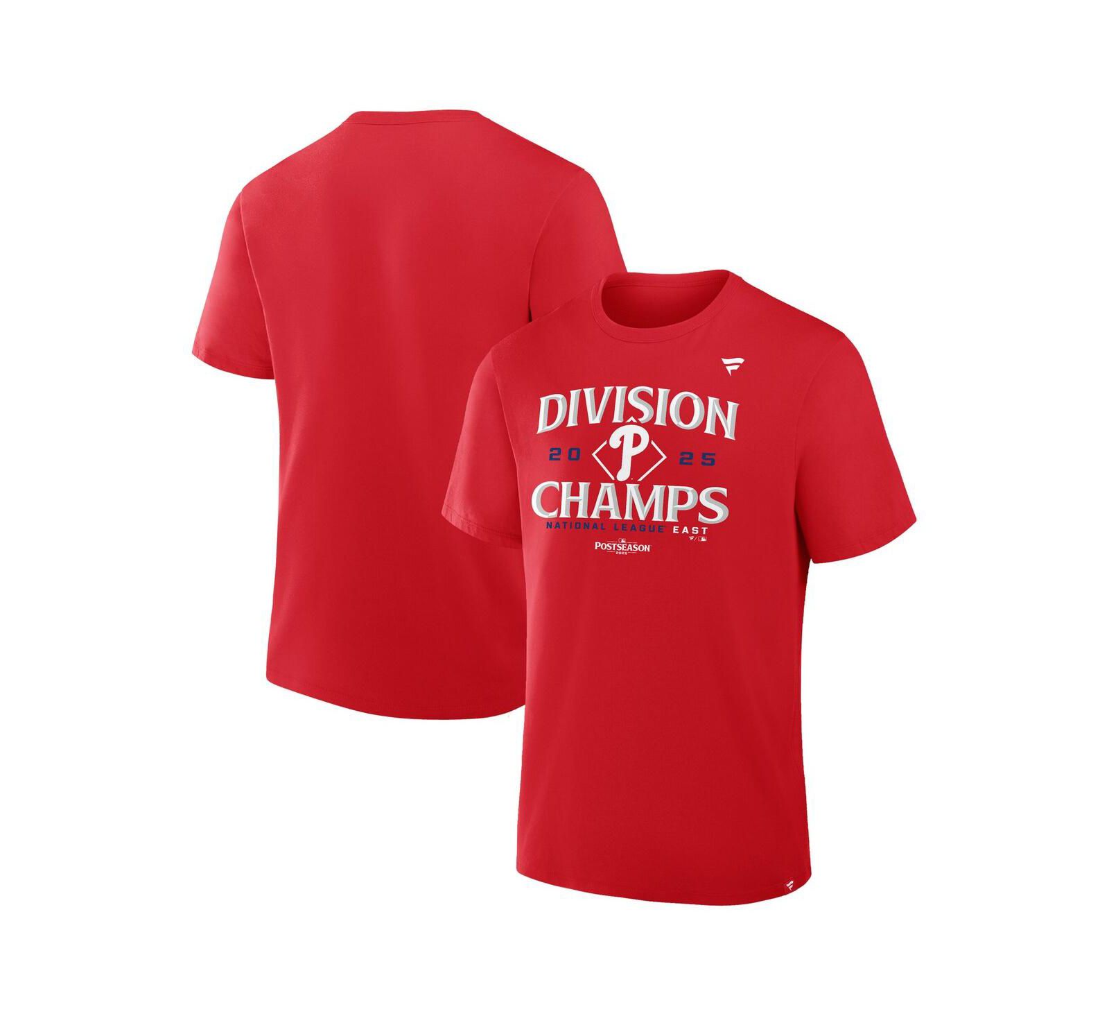 Fanatics Мужская футболка Philadelphia Phillies 2025 NL East Division Champions Red