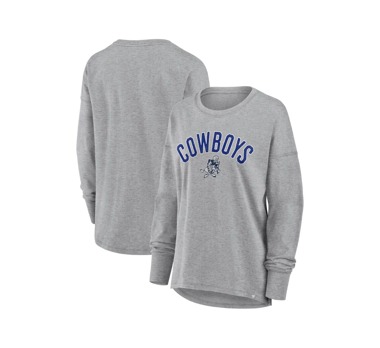 Fanatics Women's Heather Gray Dallas Cowboys Hometown Legacy Long Sleeve T-Shirt