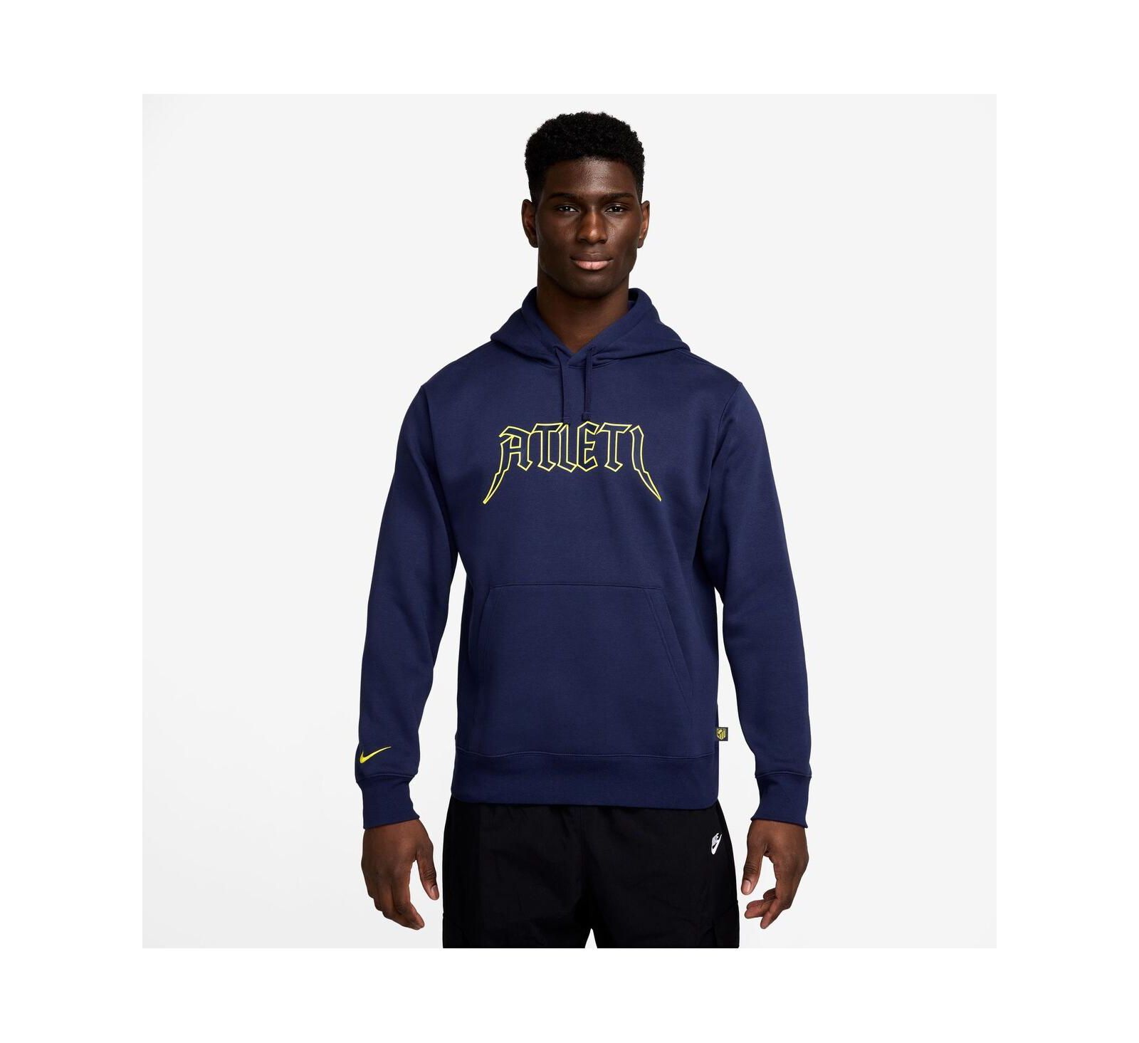 Мужское худи Nike Navy Atletico de Madrid Club Pullover