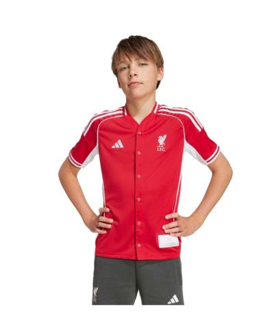 Детская бейсбольная джерси Adidas Liverpool, красная, на кнопках