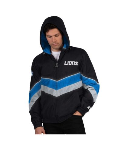 Starter Мужская куртка Full-Zip Detroit Lions Thursday Night Gridiron, черная/синяя