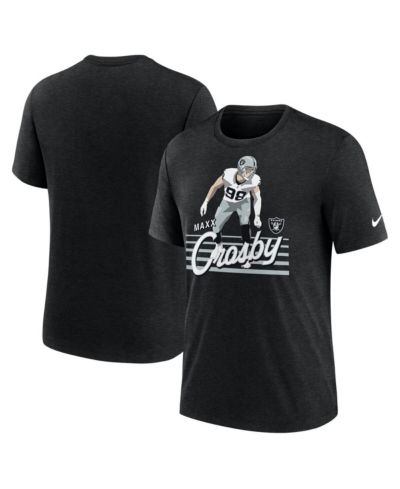 Nike Men's Maxx Crosby Heather Black Las Vegas Raiders Player Graphic T-Shirt