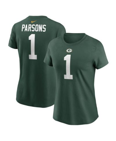 Женская футболка Nike Micah Parsons Green Green Bay Packers Name & Number