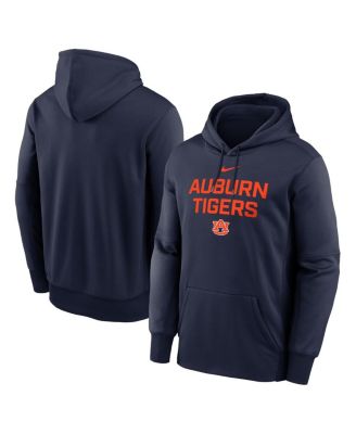 Мужское худи Nike Navy Auburn Tigers Team Stacked Dri-FIT Pullover