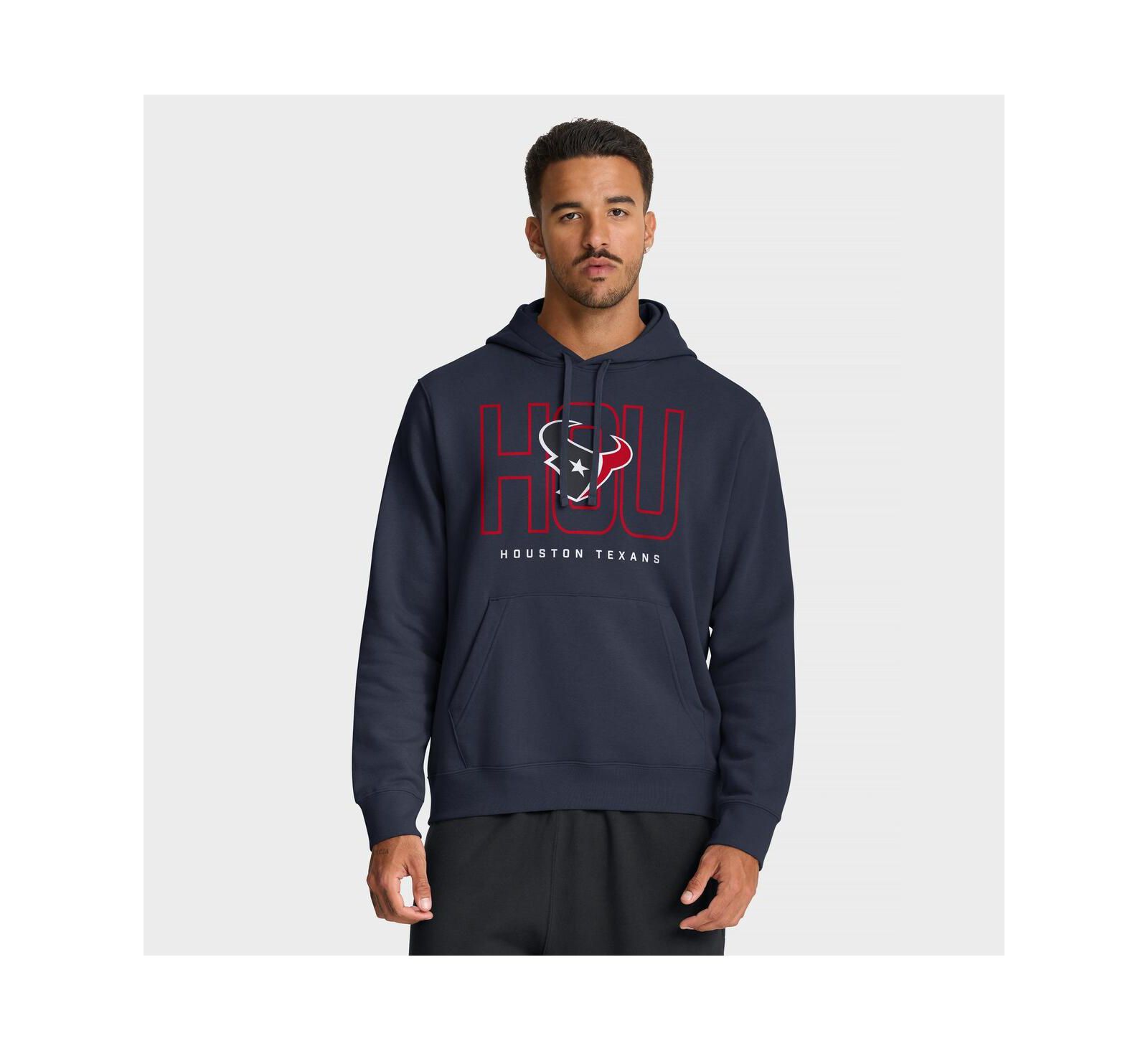Мужское худи Nike Men's Navy Houston Texans Busted Play Club Fleece Pullover
