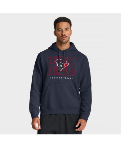 Мужское худи Nike Men's Navy Houston Texans Busted Play Club Fleece Pullover