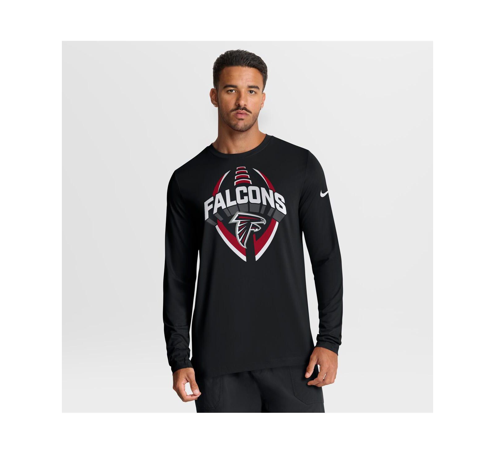 Nike Men's Black Atlanta Falcons Primetime Legend Icon Performance Long Sleeve T-Shirt