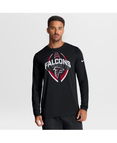 Мужская футболка Nike Black Atlanta Falcons Primetime Legend Icon Performance с длинным рукавом
