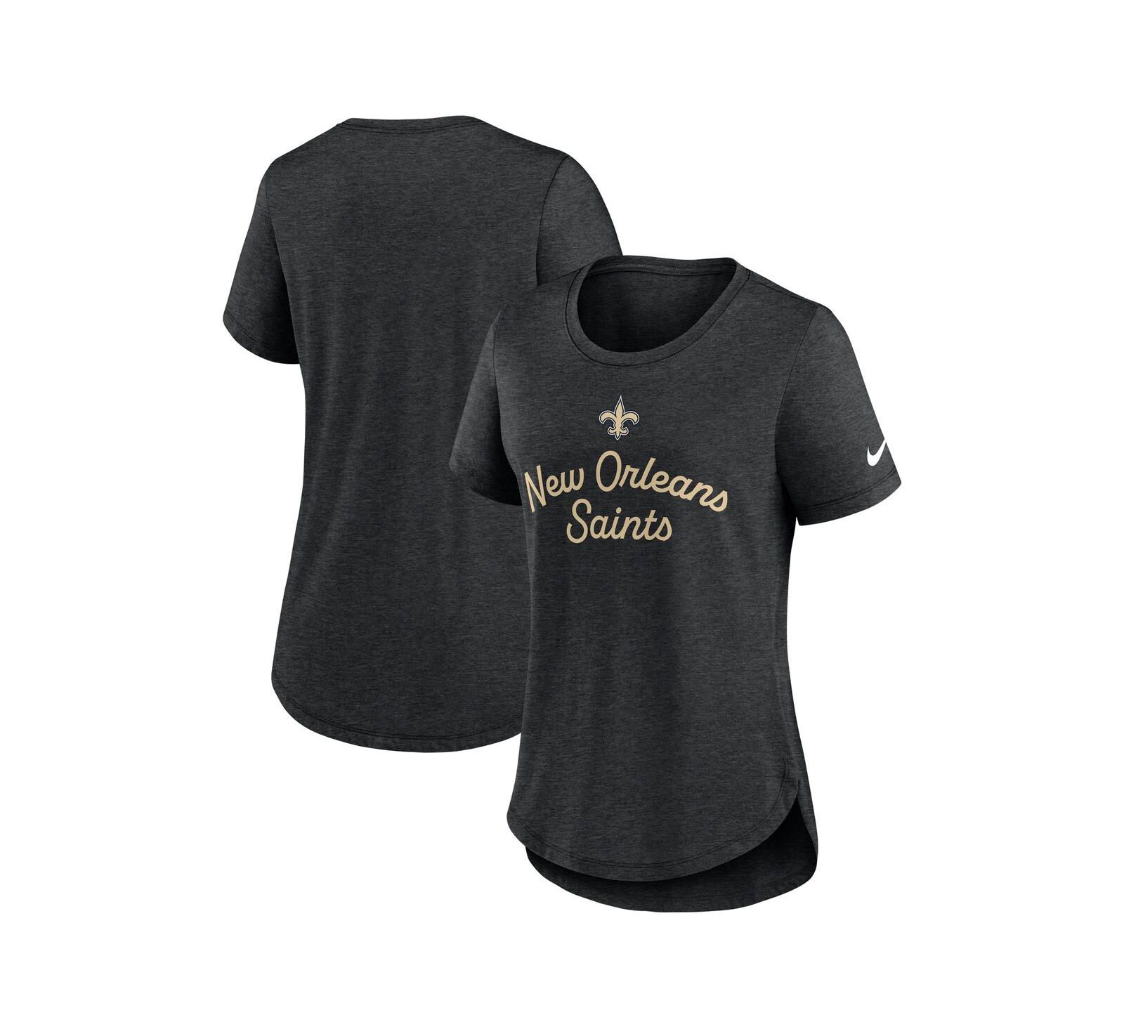 Nike Women's Black New Orleans Saints Script Tri-Blend T-Shirt