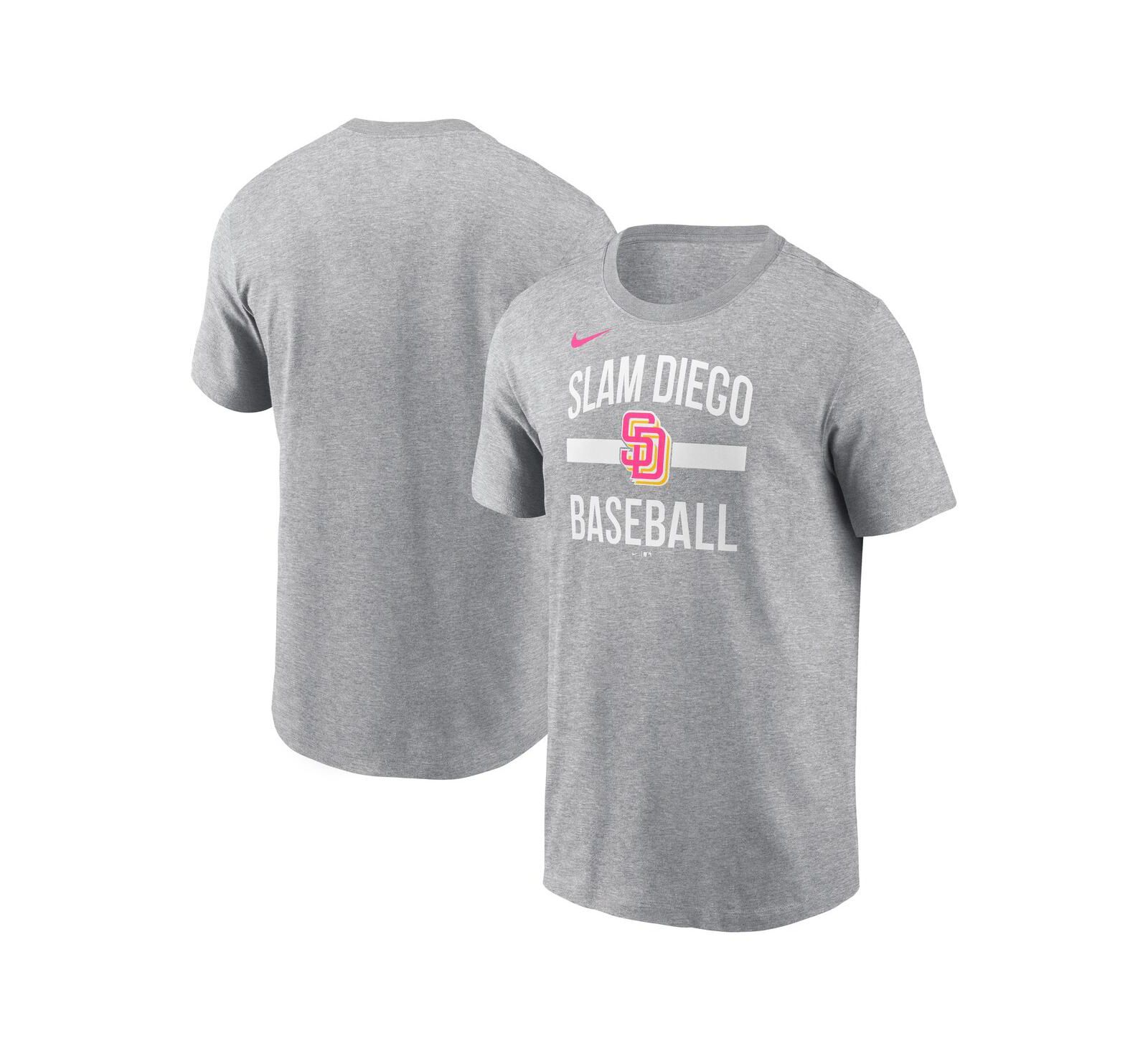 Мужская футболка Nike Heather Gray San Diego Padres City Connect Arched Team Phrase